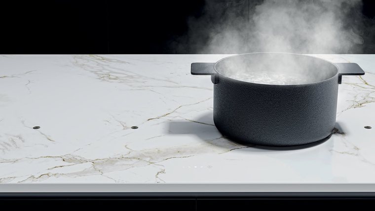 Campana extractora Novy en una cocina de diseño